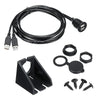 2M Waterproof Car Dual USB Jack Socket Adapter Extension Lead Cables Adaptor
