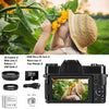 Digital Video Camera for Youtube 4K Video Camera 48MP 30FPS Vlogging Camera Camcorder with 32GB SD Card and 2 Batteries