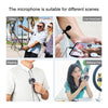 PULUZ Mini 1.5m 8Pin Jack Lavalier Wired Condenser Recording Microphone for Live Vlog Phone