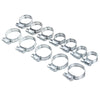 12Pcs Stainless Steel Clip Fuel Gas Water Hose Clamp Worm Drive Pipe Tube Clips