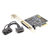 PCI-E 1 to 4 Db9Pin Breakout Card RS232 Pcie Serial Extension Adapter 4 Ports