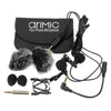 AriMic Dual-Head Clip on Lapel Microphone Recording Mic