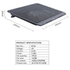 Laptop Fan Cooling Pad with Big Fans, Portable Laptop Cooling Fan with 2 in 1 USB Port, Blue LED Light, Adjustable Stand