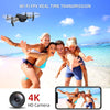 Drone Professional HD 4K/4069P 90° Adjustable Camera Folding Wifi 360 Degree Roll FPV Selfie RC Drone with Real Time Video with 3 Batteries