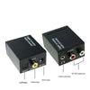 Digital Optical Coax to Analog- RCA L/R Audio Converter Adapter Fiber Cable