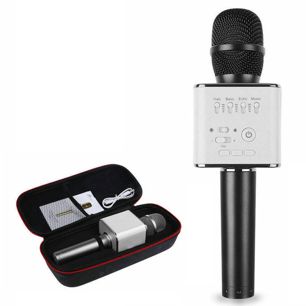 Q9 30Hz-20KHz bluetooth Wireless Audio Microphone Karaoke Player Speaker for Mobile Phone USB Charging with Storage Bag