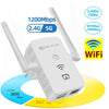 Wifi Repeater Wireless Signal Booster - 1200Mbps Wifi Range Extender - 2.4 & 5Ghz Dual Band Wifi Signal Extender with Ethernet Port