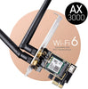 AX 3000Mbps Wireless WiFi 6 PCIe Card for PC, Bluetooth 5.0, AX200 Module Inside, 2402Mbps+574Mbps WiFi 6 Speed, Bluetooth 5.0/4.2/4.0, 802.11ax/ac/a/b/g/n, Windows 10 64-bit Only