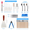 35 Pieces 3D Printer Accessories Tool Kit, 7 Size Cleaning Needles, Tweezers, Pliers, Scraper, Cleaning Brushes, Clean Up Knives