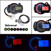 299 MPH/KPH 7 color Adjustable Motorcycle Tachometer Digital Speedometer LCD digital Odometer Universal For Motorcycle (Black)