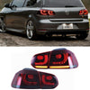 Tail Lights Compatible for 2010-2014 Volkswagen VW Golf 6 MK6 GTI R Rear Lamps Assembly w/Sequential Turn Light (Set of 2) (Smock Tinted)