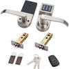 Digital Door Lock,Unlock with Remote Control, M1 Card, Code and Key,Handle Direction Reversible