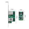 M.2 to Dual Port 2.5G Gigabit Network Card 2 RJ45 Ports 2500 Mbps 1000M B/M Key Slot, 2242 Size