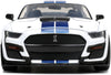 Bigtime Muscle 1:24 2020 Ford Mustang Shelby GT500 Die-cast Car Blue White Stripes, Toys for Kids and Adults