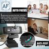 AutoFocus 1080p Webcam 2021 with Stereo Microphone and Tripod Stand and Privacy Cover FHD USB Web Camera