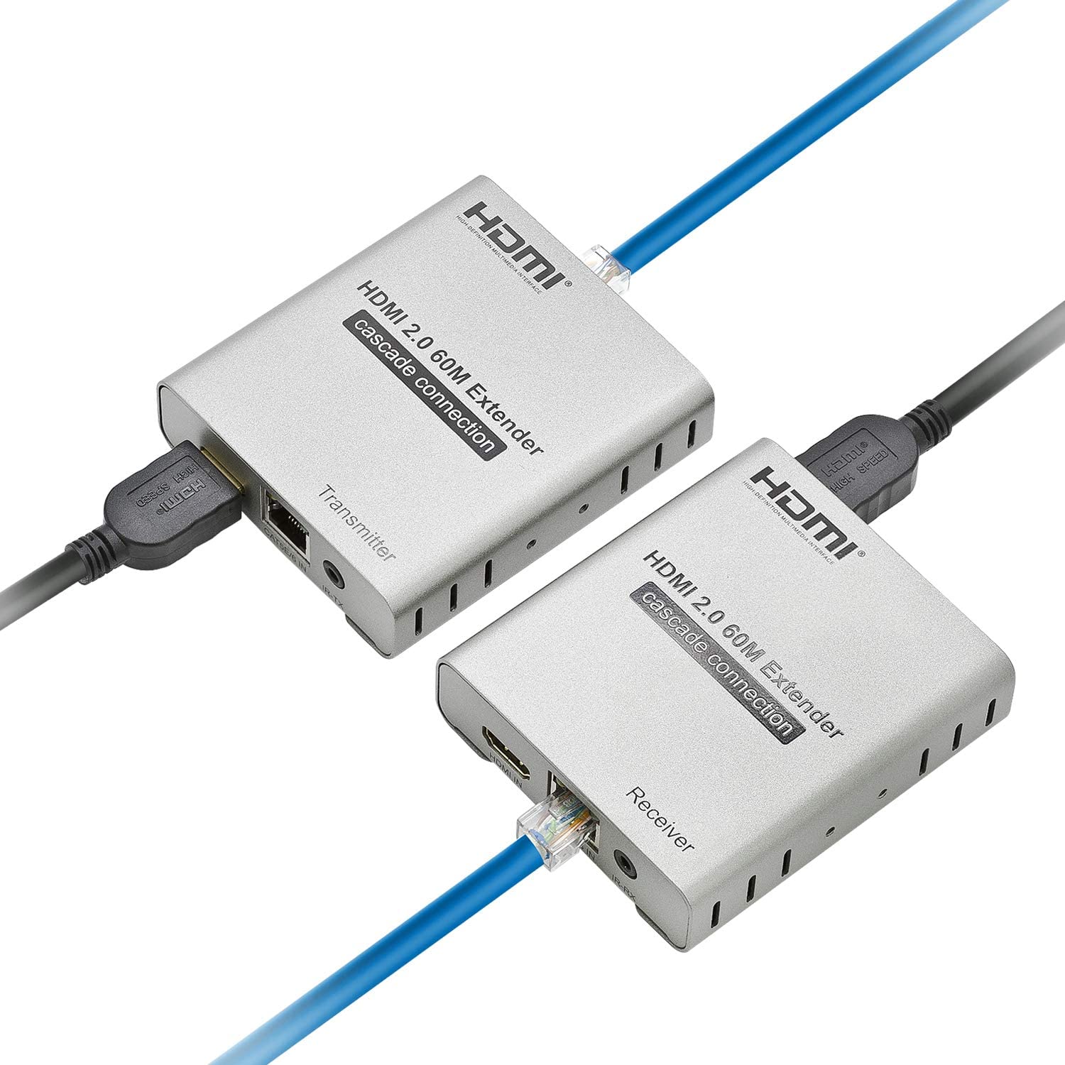 Expert Connect | 4K 330ft HDMI Extender Over Cat5e / Cat6 / Cat7 Ethernet Cable, 1080p, 3D