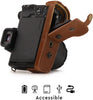 Leather Camera Case Compatible with Canon EOS M50 (15-45mm)