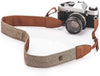 Camera Shoulder Neck Strap Vintage Belt for All DSLR Camera Nikon Canon Sony Pentax Classic White and Brown Weave