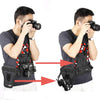Dual Camera Harness, Sevenoak SK-MSP01 Multi Carrying Chest Vest System with Side Holster for Canon 6D 600D 5D2 5D3 Nikon D90 Sony A7S A7R A7S2 Panasonic Olympus DSLR Cameras Climbing Wedding Travel