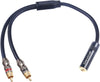RCA to 1/8 Female Y Cable, Female 3.5mm to Dual RCA/Phono Male Stereo Splitter Cord,