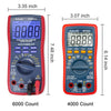 AstroAI Digital Multimeter, TRMS 4000 Counts Volt Meter Manual and Auto Ranging; Measures Voltage Tester, Current, Resistance, Continuity, Frequency; Tests Diodes, Temperature, Red