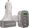 54W 4 Port USB Car Charger, Qualcomm Quick Charge 3.0 - Black