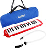 East top 32-Key Melodica, Professional Mouth Melodica Keyboard Organ Melodica Instrument for Adults, Students and Kids, As a gift, Set-Red