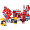 BanBao Fire Fighting Ladder Truck Bricks Educational Building Blocks Toy Model Compatible With Le go