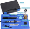 947-V Soldering Iron Kit with 3 LED Lights,Temperature Control, 5 Premium Solder Tips, Indicator& ON/OFF Switch-60 Watts Soldering Iron, Precise 392~842℉, Solder Kit with Tip Cleaner & more.