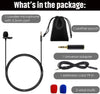 3.5mm Lapel Microphone Kit for PC/Laptop/Camera/Phone, 6 in 1 Mini Lavalier Clip On Mic