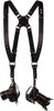 Camera Strap Accessories for Two-Cameras – Dual Shoulder Leather Harness – Multi Camera Gear for DSLR/SLR ProInStyle Strap