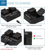 VW-VBK180, VW-VBK360, VBT190, VBT380 USB Dual Battery Charger for Panasonic Camcorders
