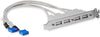 4 Port USB A Female Slot Plate Adapter - USB panel - 4 pin USB Type A (F) (USBPLATE4)