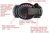 299 MPH/KPH 7 color Adjustable Motorcycle Tachometer Digital Speedometer LCD digital Odometer Universal For Motorcycle (Black)
