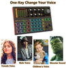 Sound Mixer Board, Live Sound Card Voice Changer with Multiple Sound Effects and LED Light