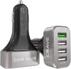 54W 4 Port USB Car Charger, Qualcomm Quick Charge 3.0 - Black