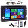 Double 2 Din Car DVD Player in Dash GPS Navigation Car Stereo System AM FM Radio Receiver Support Bluetooth USB/SD Audio/Video Output/Subwoofer SWC Free Remote Wireles Backup Camera Map Card