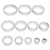 12Pcs DIY Round Stainless Steel Mousse Circle Ring Molds Cake Cookie Pastry Baking Cutter Mould Set