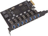 USB 3.0 PCI-E Expansion Card 7 Hub External Controller PCI-E Extender PCI Card for Desktop