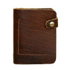 Men Retro Genuine Leather Short Wallet Card Holder Handbag