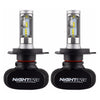 NIGHTEYE 50W 8000LM Car LED Headlights Front Fog Lamps Bulbs H4 H7 H11 9005 9006 9-32V 6500K