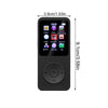 Portable MP3 MP4 Radio Player Audio Recorder Hiking Running Bluetooth-Compatible 5.0 Video Music Playing Speaker Build-In Mic Black without Card