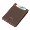 Men RFID Blocking Genuine Leather Minimalist Fashion Front Pocket Slim Bifold Wallet