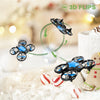 V8 Mini Drone, Suitable for Children and Beginners, 3 Batteries and Storage Bag， Height Hold, Headless Mode, 3D Flip and Auto Hover, Blue