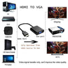 1080P Active HDTV HDMI to VGA Adapter (Male to Female) Converter with Audio for PC, Monitor, Projector, HDTV, Xbox and More