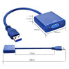 USB 3.0 to VGA Driverless Adapter Male 15-Pin Female Connector Cable Video Converter Windows 98/2000/7/8 / Vista / 10 L