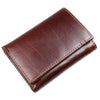 RFID Blocking Genuine Leather Vintage Multi-Card Slots Tri-fold Wallet For Men