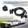 7 Pin Trailer Wiring Harness Extension Connectors Truck Bed 7 Way RV Wiring Plug Harness for Gooseneck 5Th Wheel Trailer