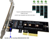 M.2 Nvme Pcie 3.0/4.0 Adapter M2 SSD Expansion Card with Aluminum Heatsink Solution Supports Pci-Express X4 X8 X16 Slots