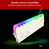 2Pcs RGB RAM Heatsink Desktop PC DDR DDR3 DDR4 Memory Heat Spreader (White)